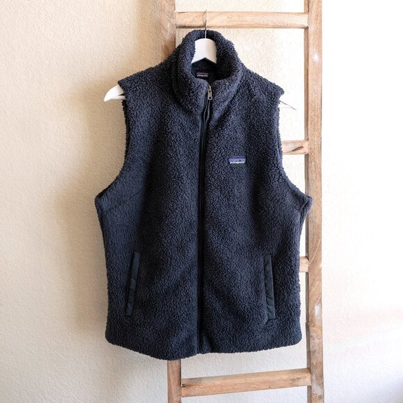 Patagonia Los Gatos Vest Sz XL Gray Smolder Blue Fleece Full Zip Pockets - Picture 1 of 6